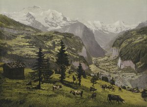 Wengen e la valle di Lauterbrunnen, Oberland Bernese, Svizzera da European School